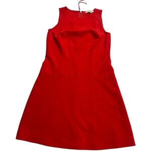 Ann Taylor Loft Sleeveless Shift Dress Womens Size 0 Petite 0P Red Orange 316742
